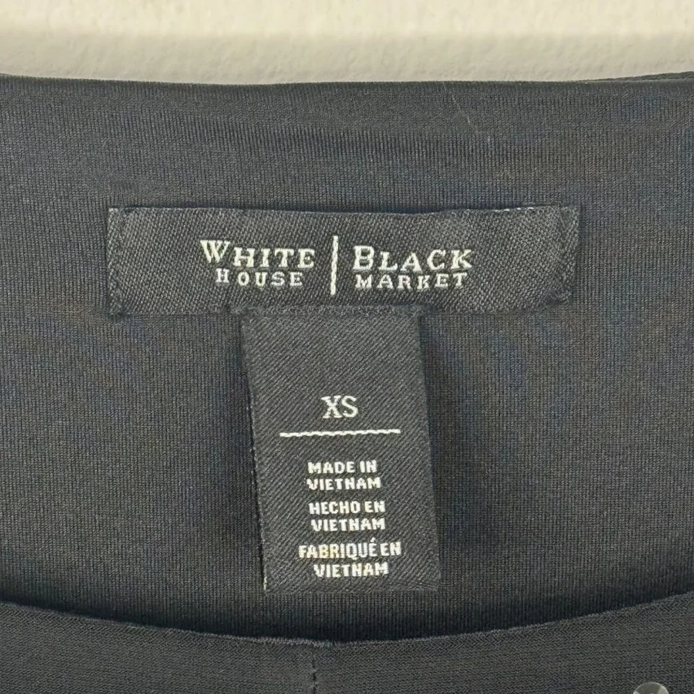 White House Black Market Stretch 3/4 Sleeve Lined Shift Dress Women's XS EUC